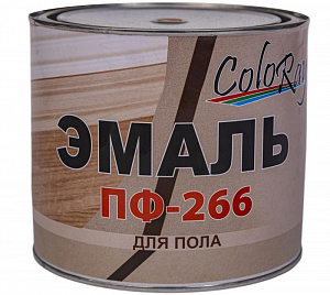 Эмаль ПФ -266 желто-коричневая 0,9 кг (упаковка 9 шт)